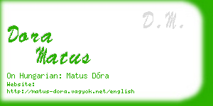 dora matus business card